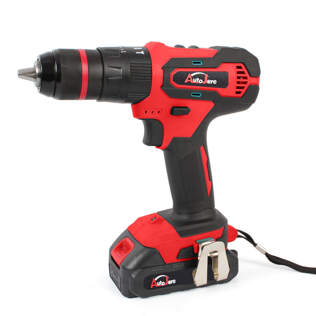 CJZ1808-20V Cordless Hammer Drill Driver Lithium-Ion, 1/2 inch Ratcheting Keyless Chuck ...